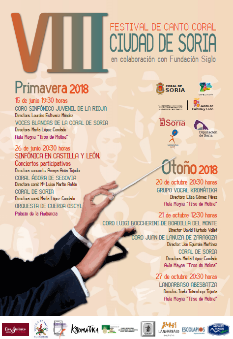El 15 de junio comienza el VIII Festival de canto coral 'Ciudad de Soria'